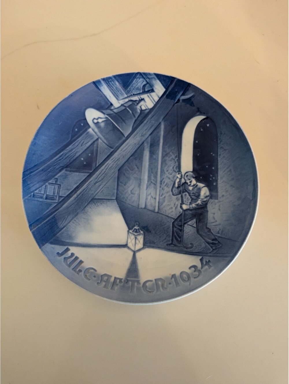Bing & Grondahl Jul After 1934 1934 Porcelain Collector Plate Blue White Wire